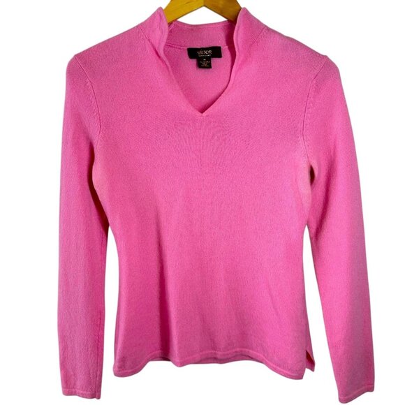 Victor Alfaro Pink Luxe 100% Cashmere Sweater Women’s Size Medium - Picture 2 of 4